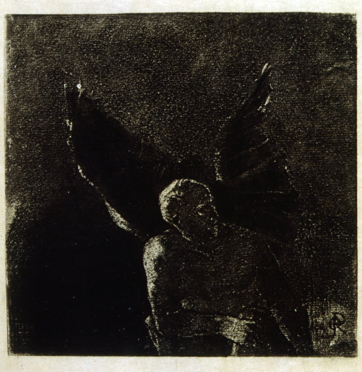 رسم توضيحي لأوديلون ريدون لكتاب quot;Les Fleurs du Malquot; لبودلير. 1891. بواسطة Odilon Redon