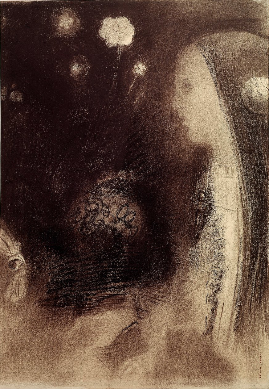 نقش في الحلم بواسطة Odilon Redon (1840-1916) 1879 باريس ، مجموعة خاصة بواسطة Odilon Redon