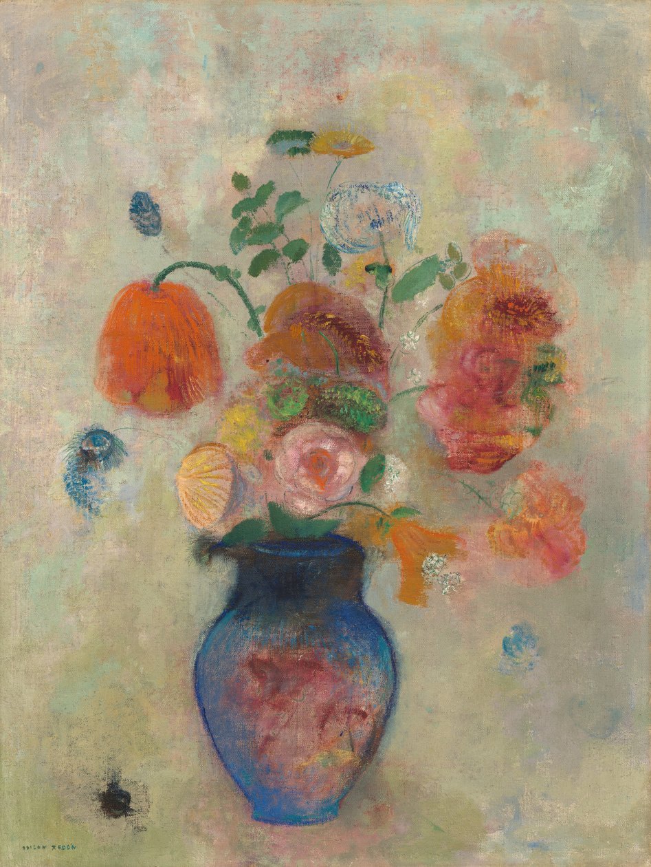 مزهرية كبيرة بالورد ، ج. 1912. بواسطة Odilon Redon