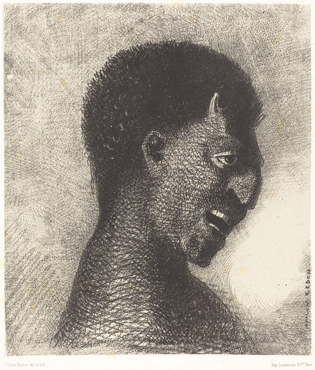 الساتير بابتسامة ساخرة بواسطة Odilon Redon