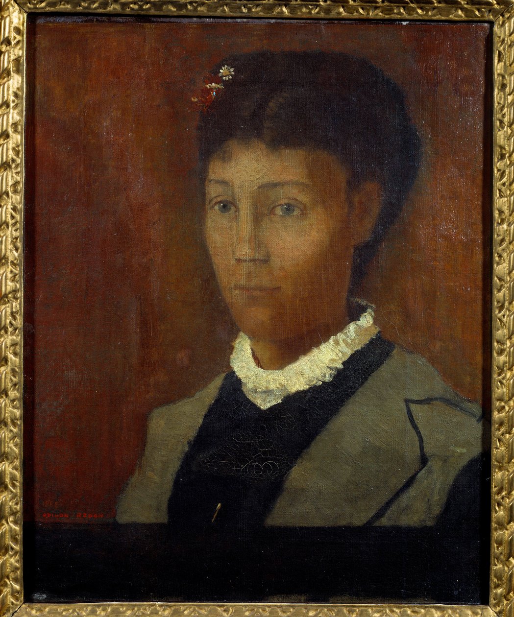 مدام أوديلون ريدون صورة لكاميل ريدون ني فالت (1853-1923) بواسطة Odilon Redon