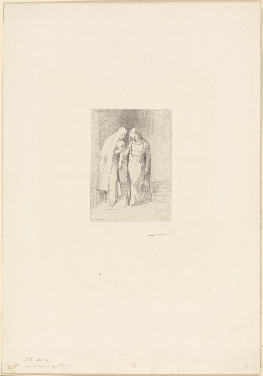 محادثة صوفية بواسطة Odilon Redon