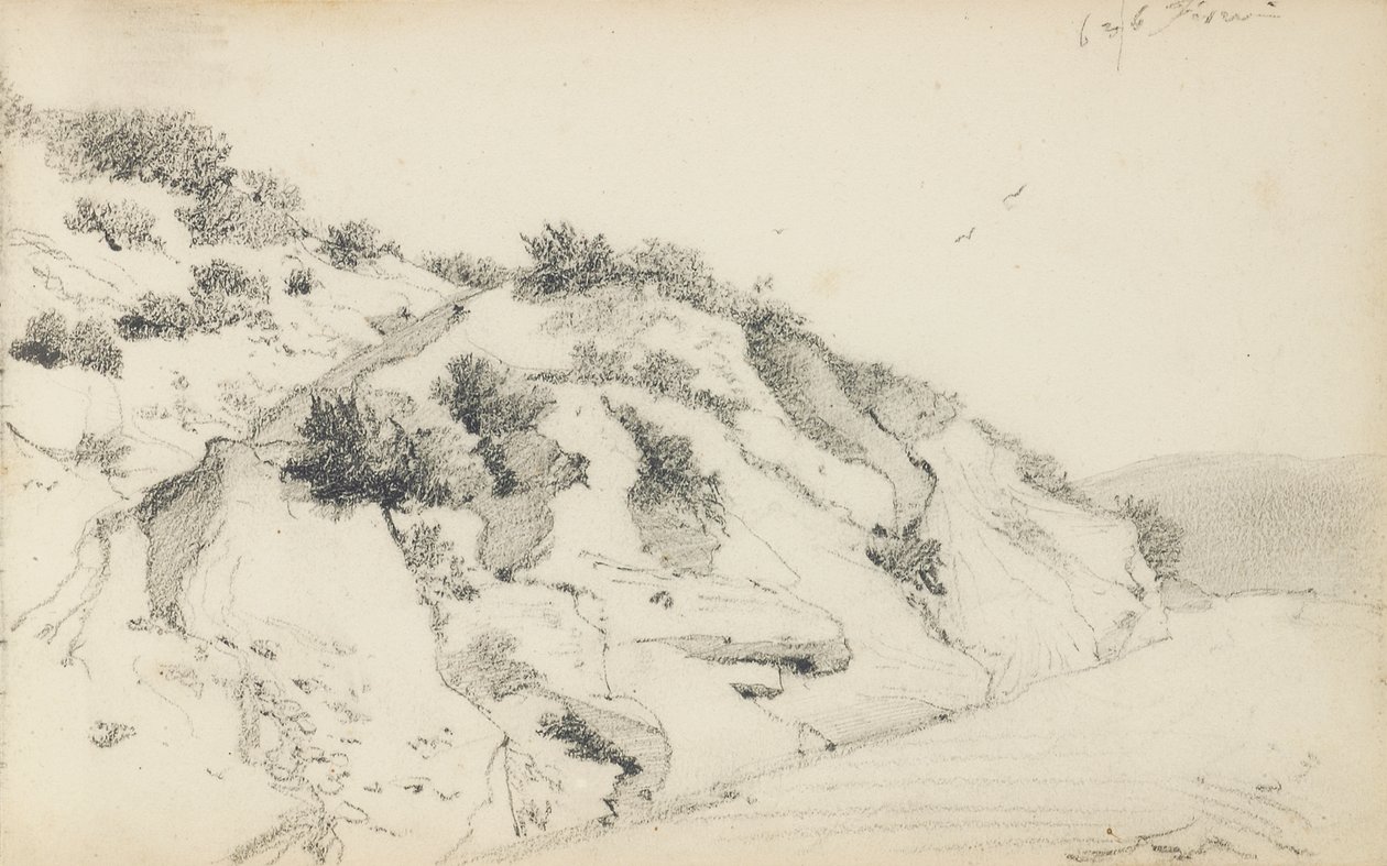 صفحة من كراسة الرسم ، "بلاد الباسك" بواسطة Odilon Redon
