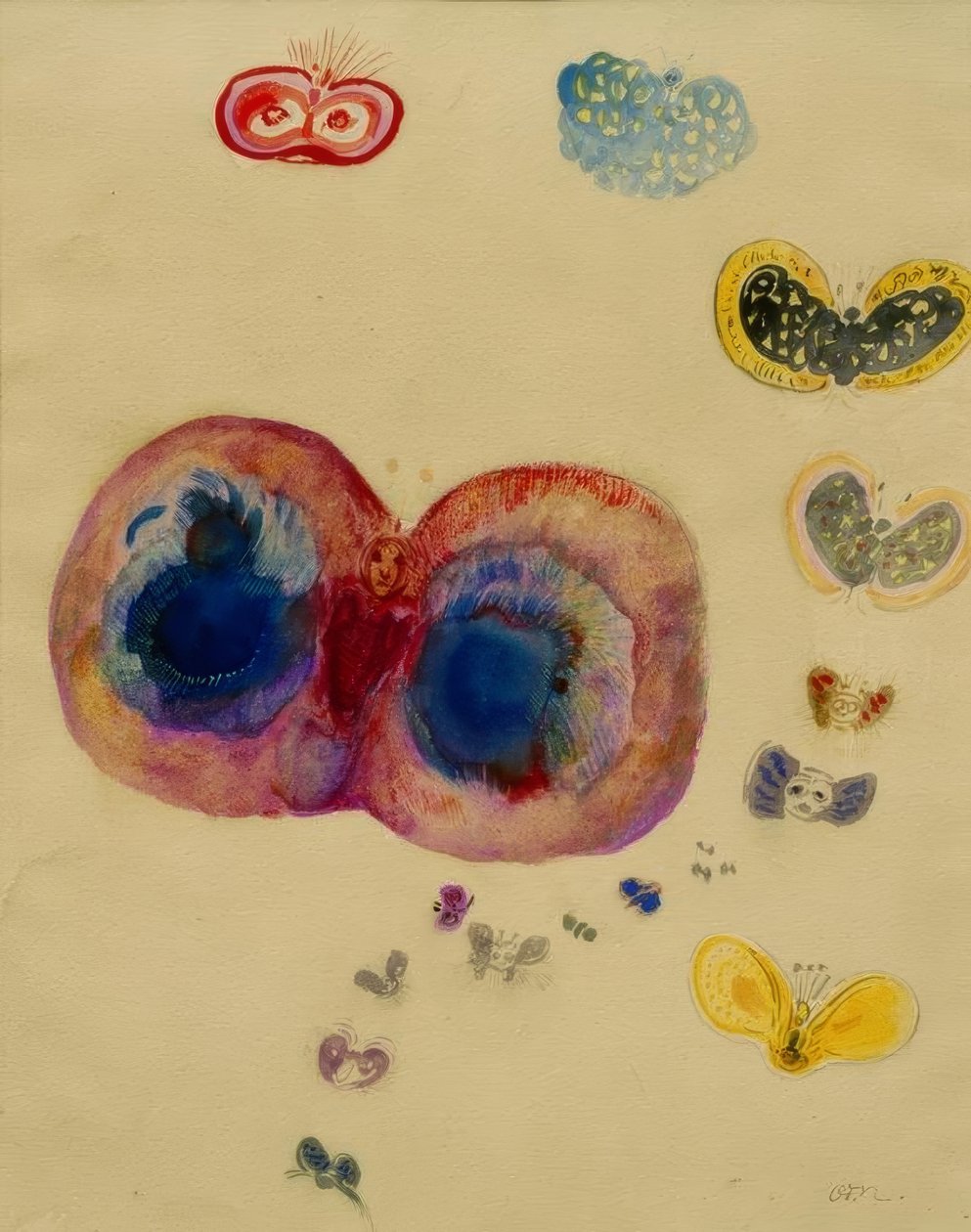 الفراشات بواسطة Odilon Redon