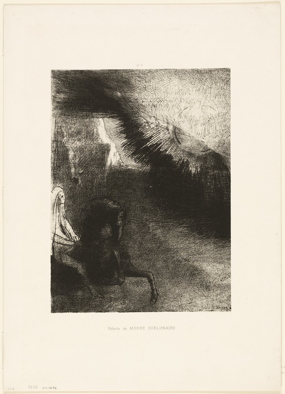 حاج العالم القمري ، لوحة 5 من 6 بواسطة Odilon Redon