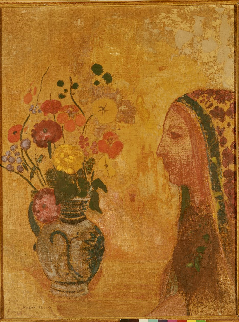 الملف الشخصي للمرأة بواسطة Odilon Redon