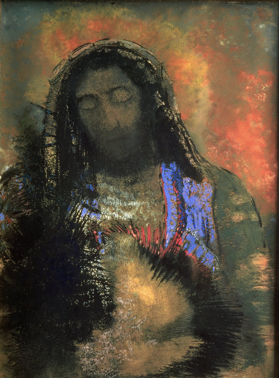 القلب المقدس ، 1910 (باستيل على ورق) بواسطة Odilon Redon