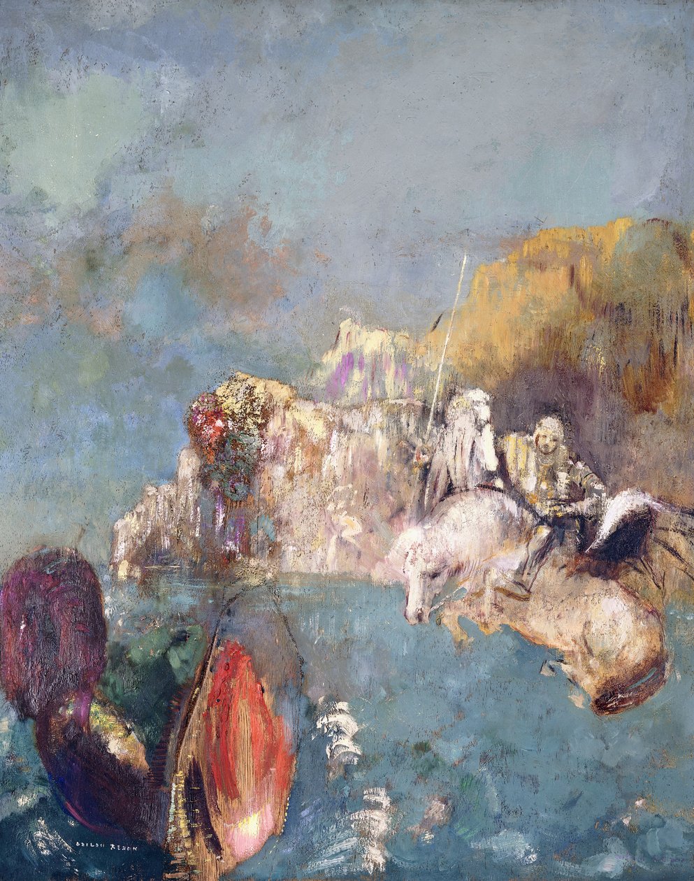 سانت جورج والتنين ، 1909-1910 بواسطة Odilon Redon