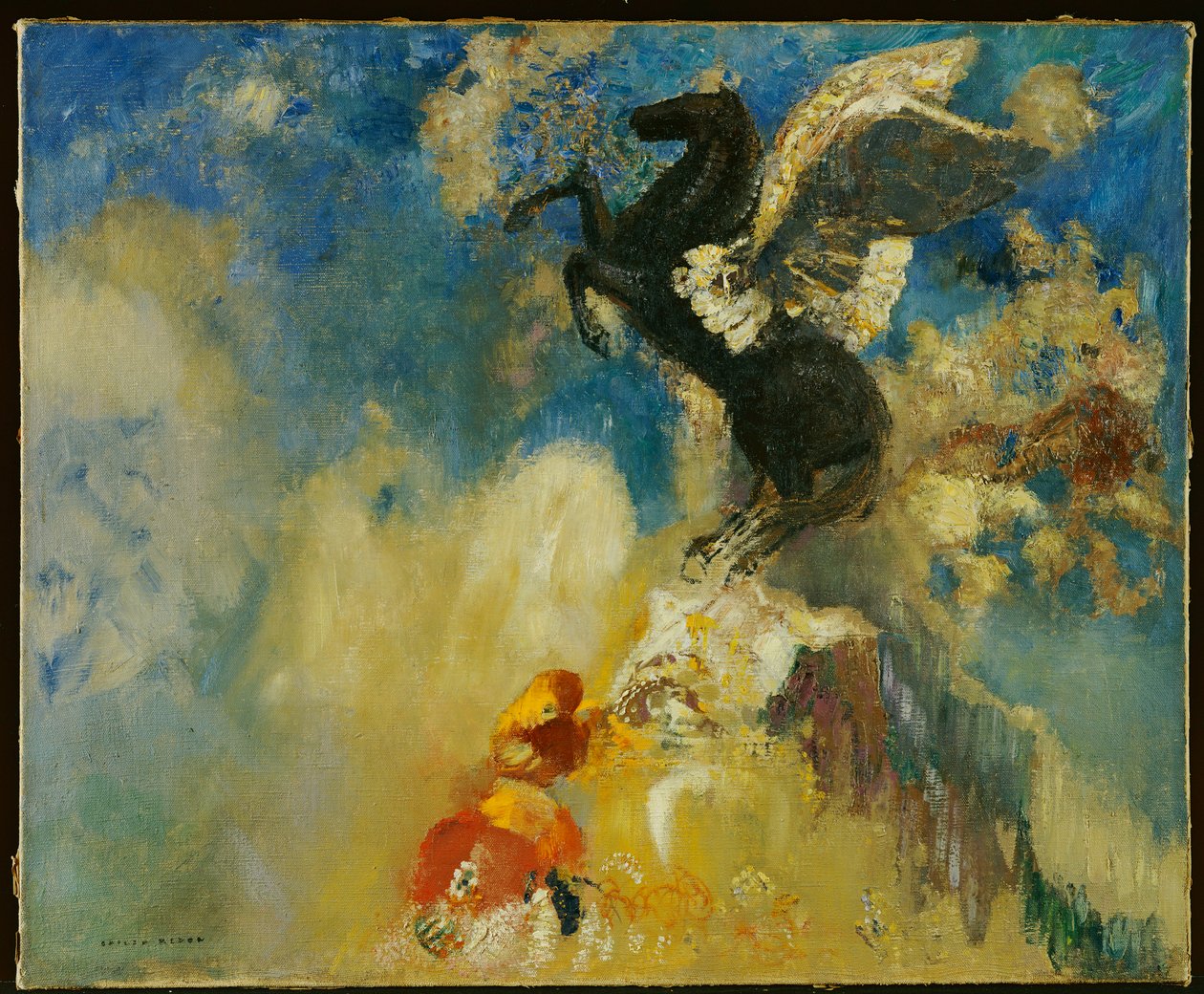 ذا بيجاسوس الأسود بواسطة Odilon Redon
