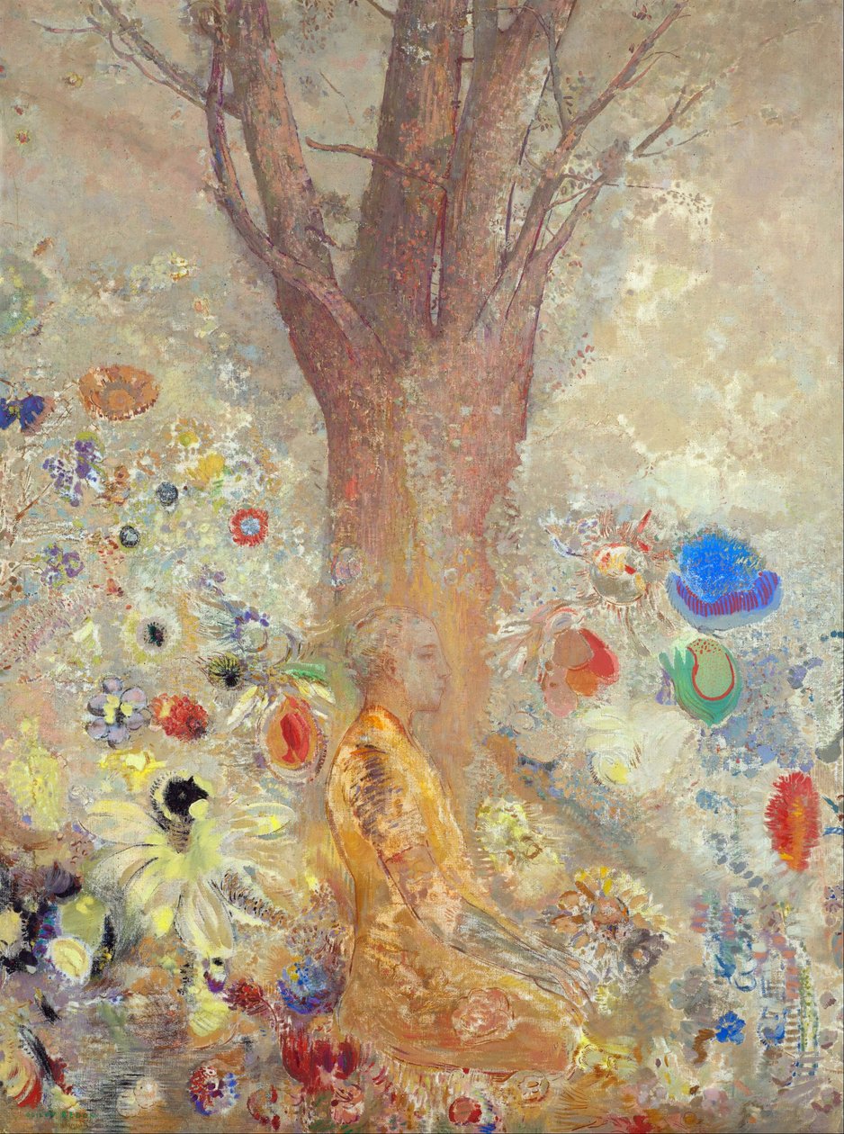 بوذا - لوحة رسمها أوديلون ريدون (1840-1916) بواسطة Odilon Redon