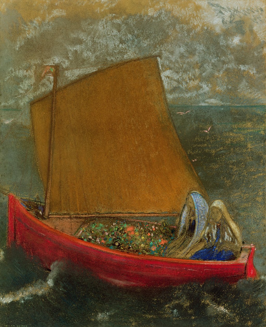 الشراع الأصفر ، حوالي 1905 (باستيل على ورق) بواسطة Odilon Redon