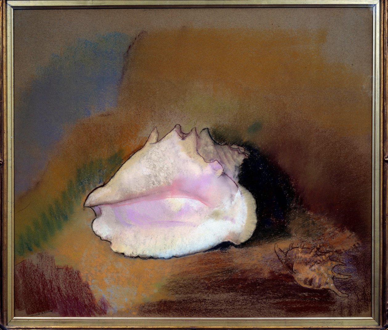القذيفة. لوحة باستيل لأوديلون ريدون (1840-1916) بواسطة Odilon Redon
