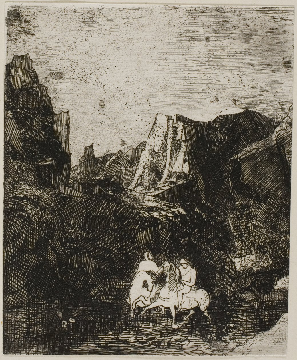 اثنان من الفرسان الصغار بواسطة Odilon Redon