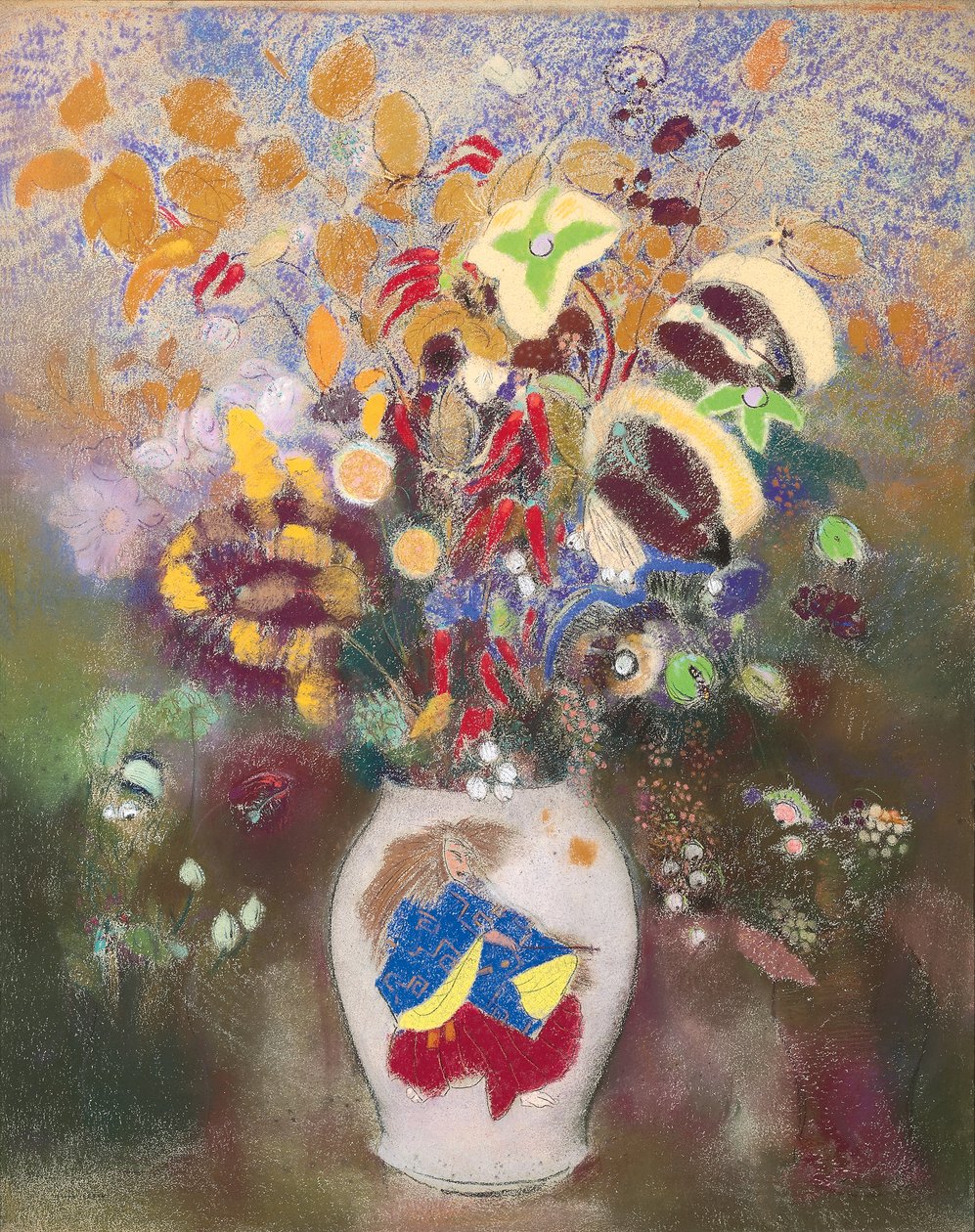 إناء مع المحارب الياباني ، 1905-1908 بواسطة Odilon Redon