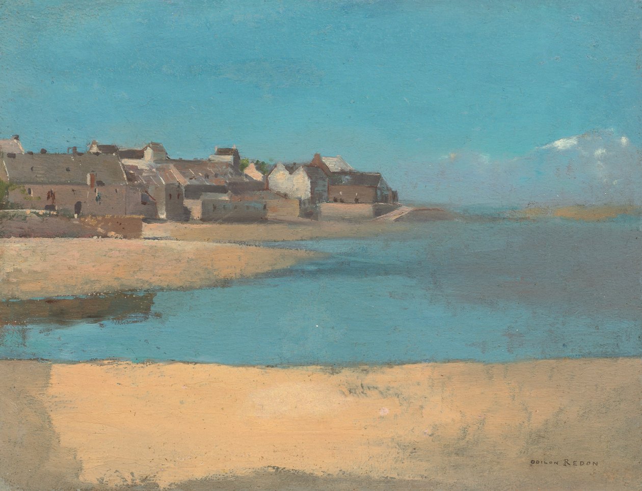 قرية على البحر في بريتاني بواسطة Odilon Redon