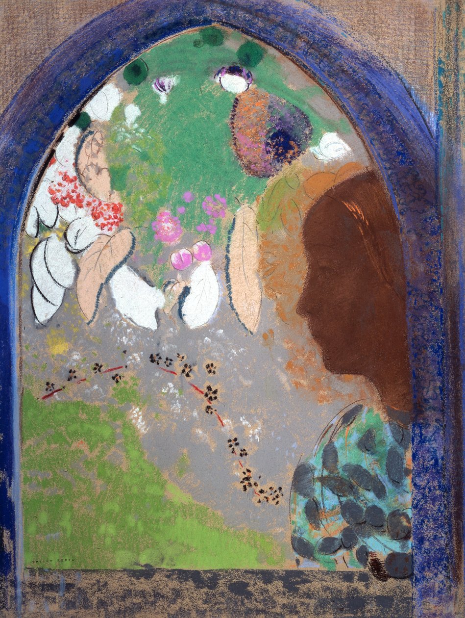 امرأة عند النافذة ، 1903-1908. بواسطة Odilon Redon