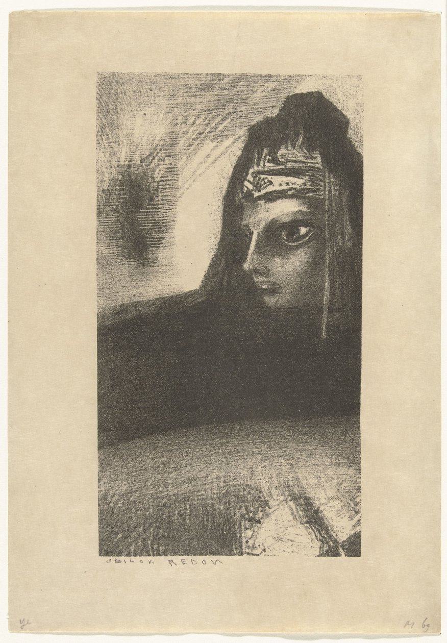 Zwarte Sfinx تاج أسود بواسطة Odilon Redon