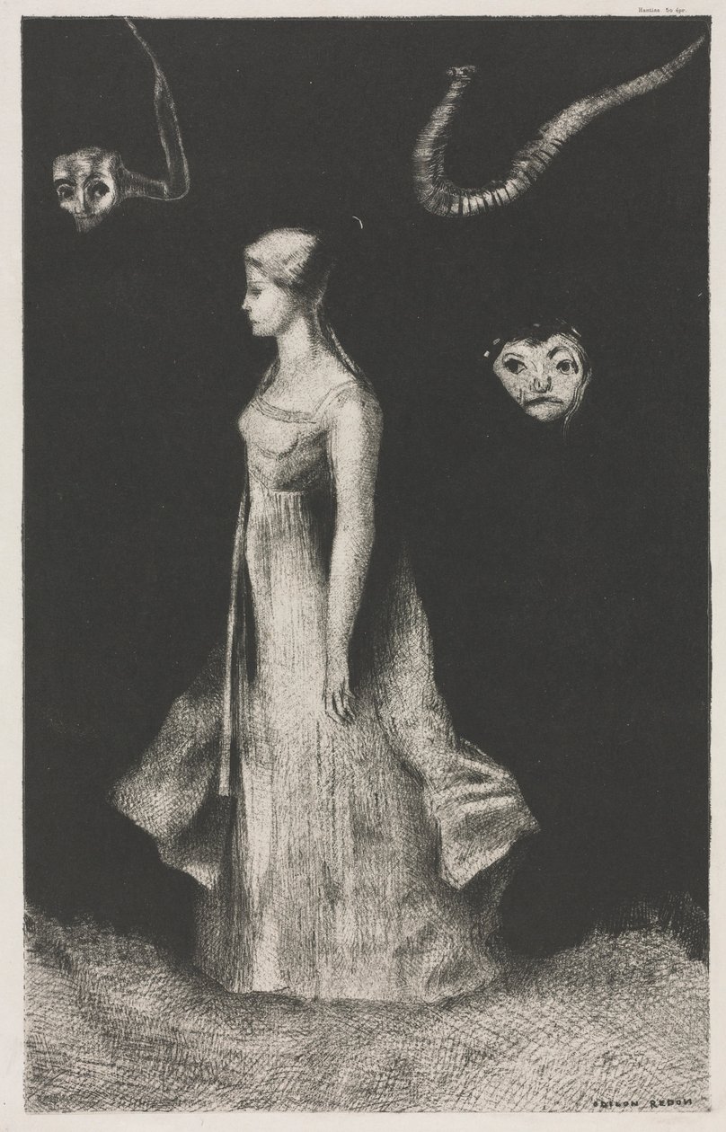 الهوس ، 1894. بواسطة طابعة Odilon Redon: Monrocq