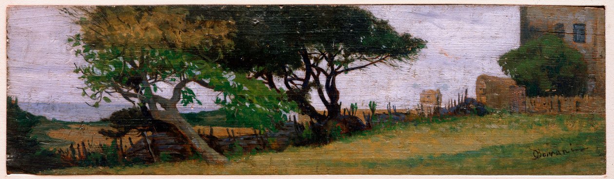 Landscape near Castiglioncello, Italy (oil on canvas بواسطة Odoardo Borrani