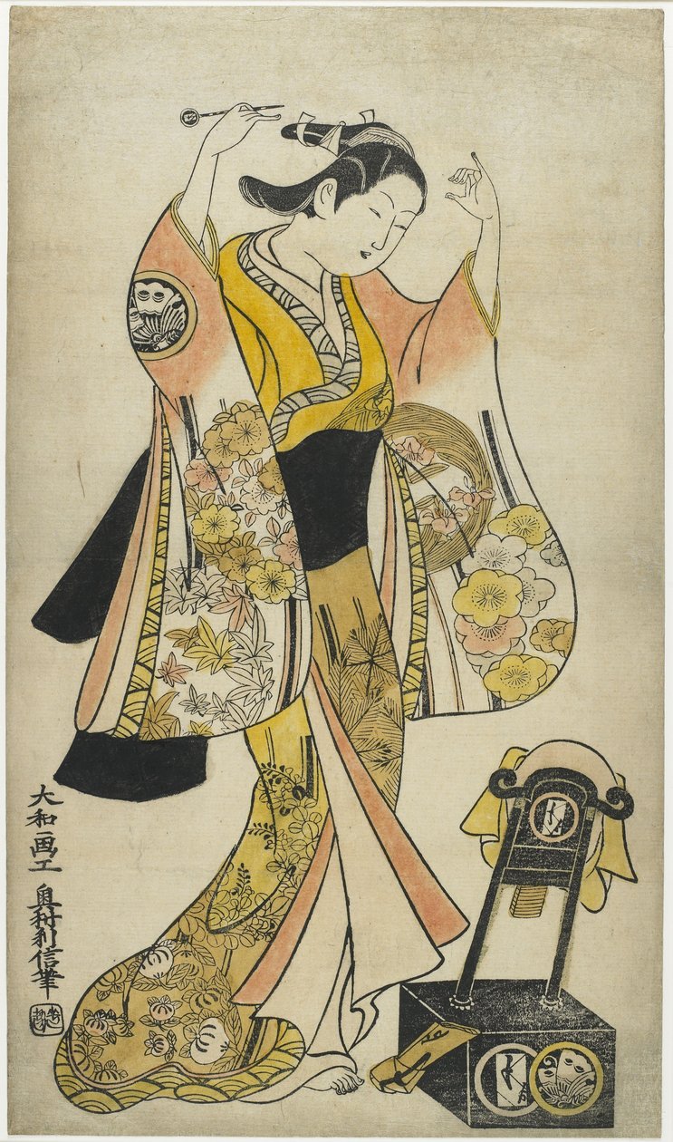 Sanjo_ Kantaro_ II مثل Yaoya Oshichi، 1718 بواسطة أوكومورا توشينوبو