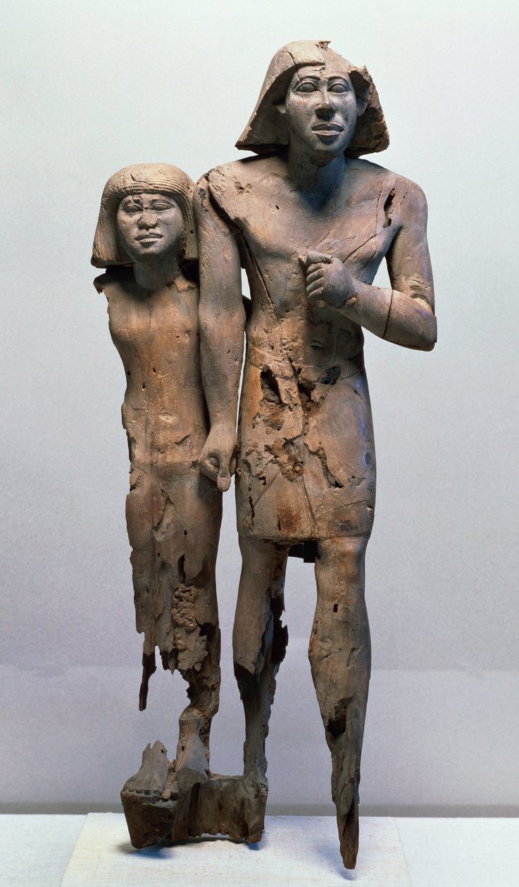 زوجان مجهولان معروفان باسم زوجين ممفيس (خشب الأكاسيا) (انظر أيضًا 154095) بواسطة المملكة القديمة المصرية