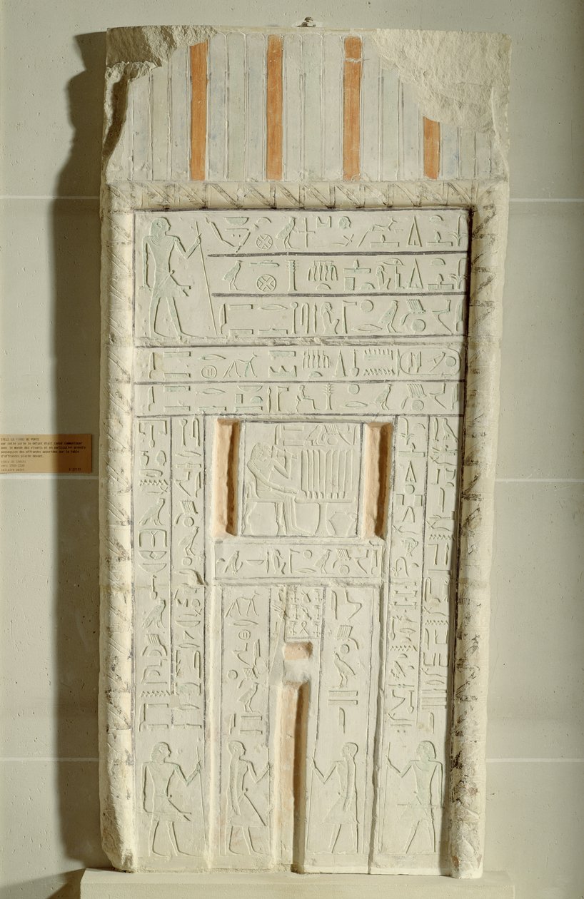 باب مزيف للشيشي ، 2300-2200 قبل الميلاد (الحجر الجيري المطلي) بواسطة المملكة القديمة المصرية