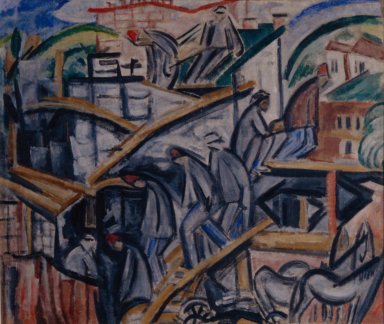 بناء منزل جديد ، 1913 بواسطة أولغا روزانوفا