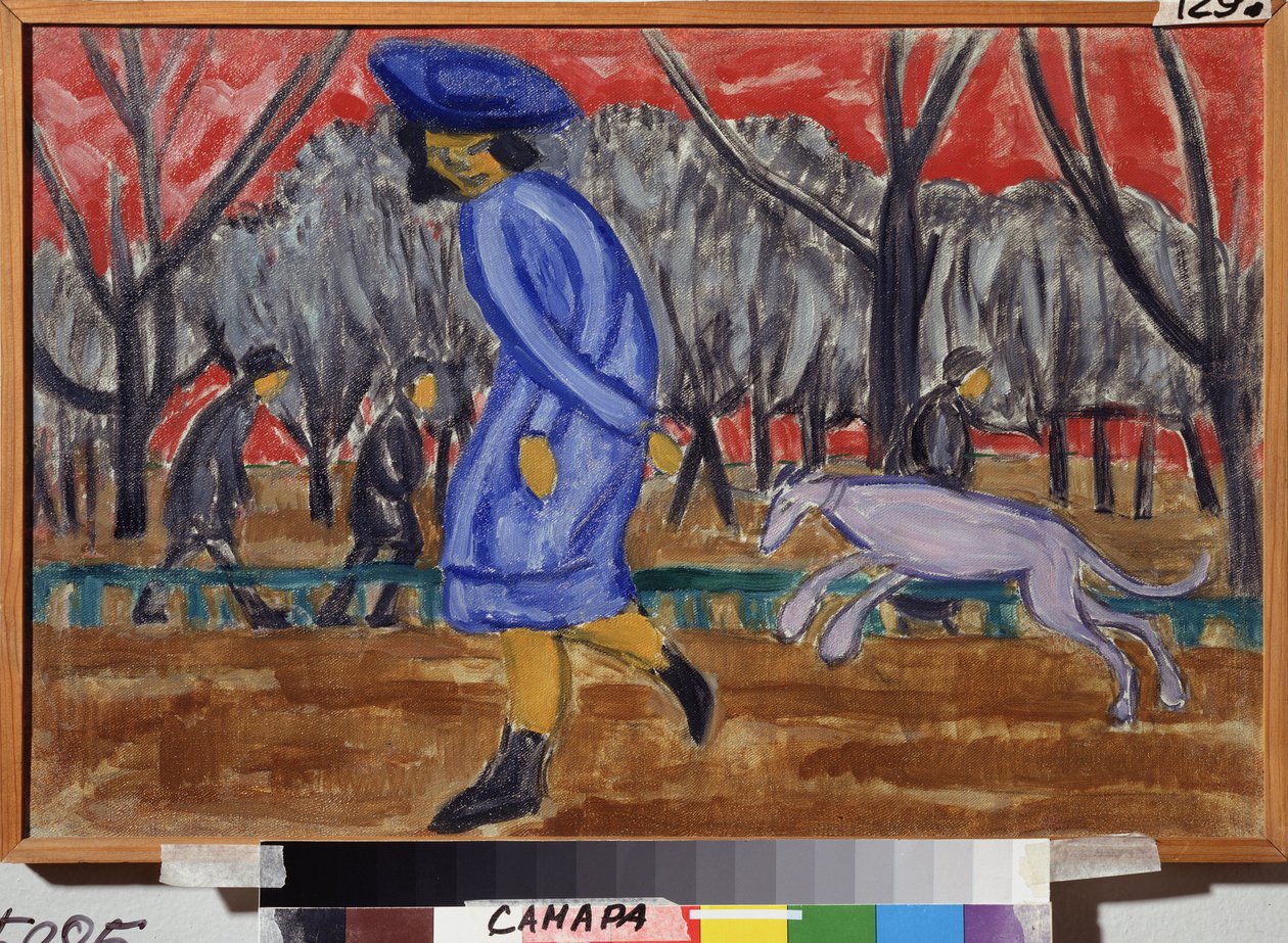 شارع السير لو. Peinture de Olga Vladimirovna Rozanova (1886-1918) ، huile sir toile بواسطة أولغا فلاديميروفنا روزانوفا