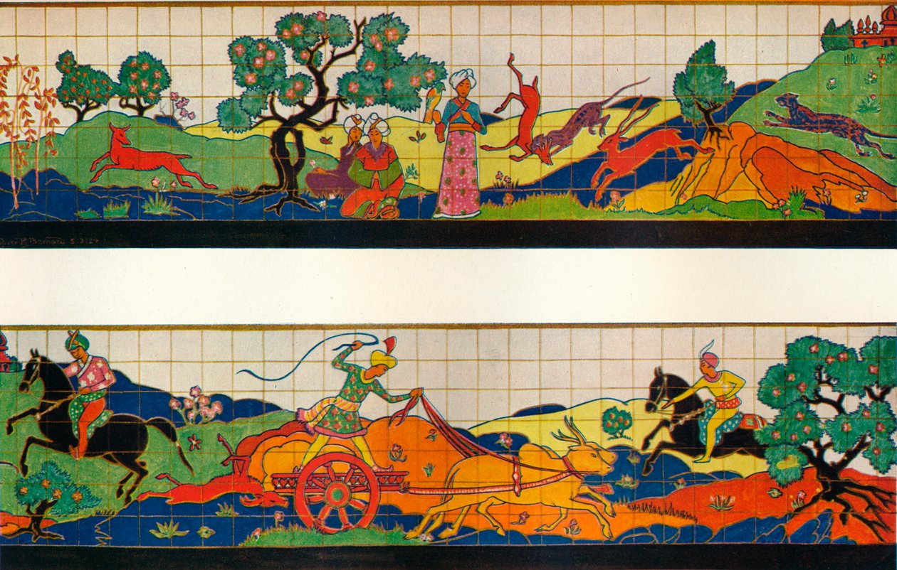 معرض الإمبراطورية البريطانية للديكور الخارجي للمطعم ، c1924. بواسطة أوليفر بيرسي برنارد