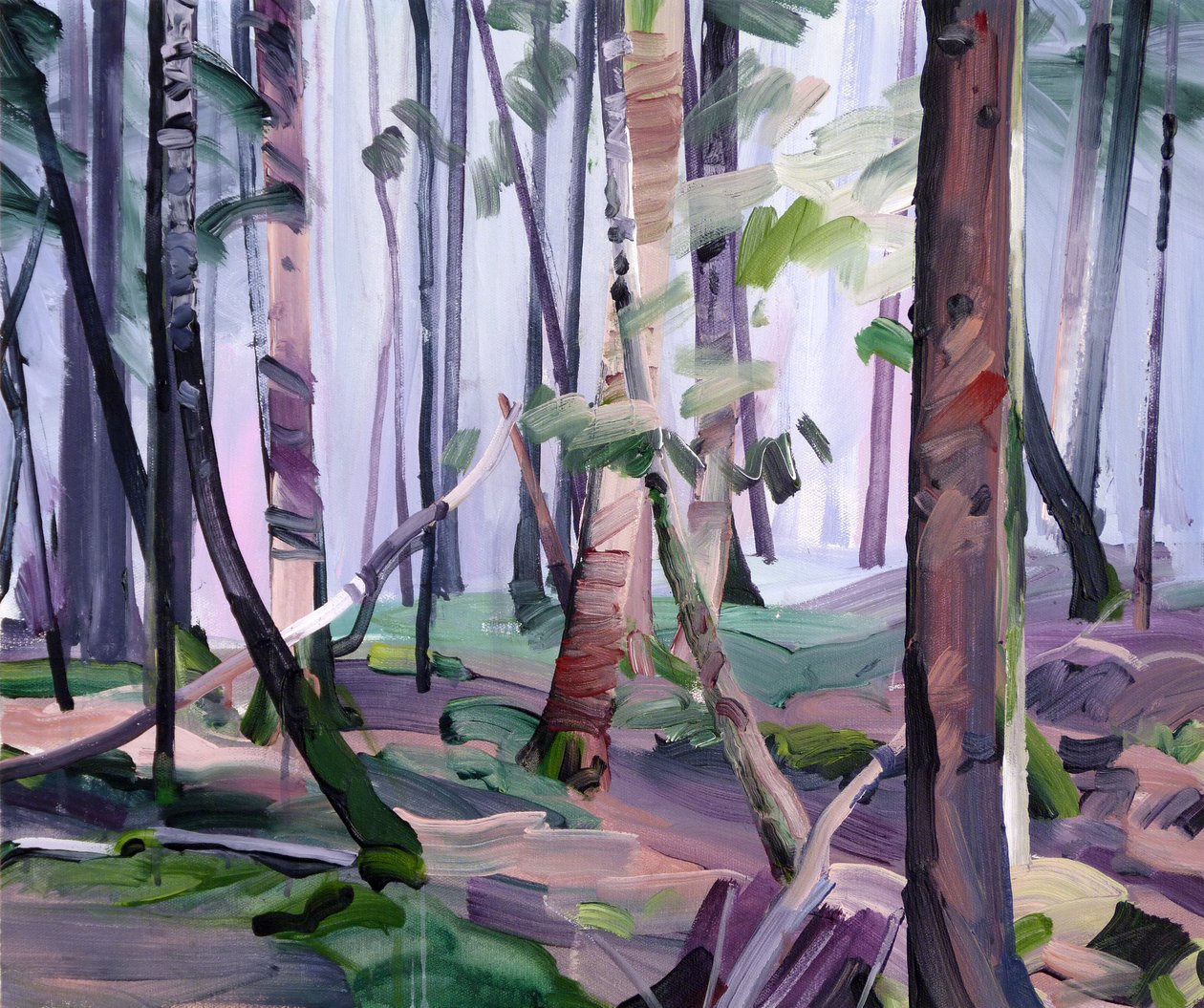 Forêt 22، 2017 (أكريليك على قماش) بواسطة أوليفييه موريل