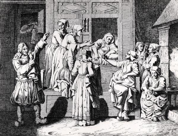 الأم الجديدة ، من معرض "Galerie des mores، usages et costumes des Bretons de l'Armorique" بواسطة أوليفييه بيرين