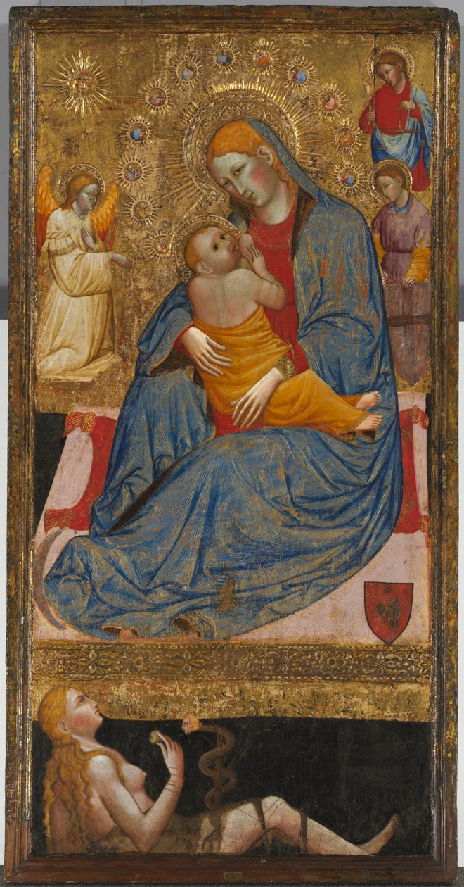 مادونا التواضع بإغواء حواء بواسطة Olivuccio di Ciccarello