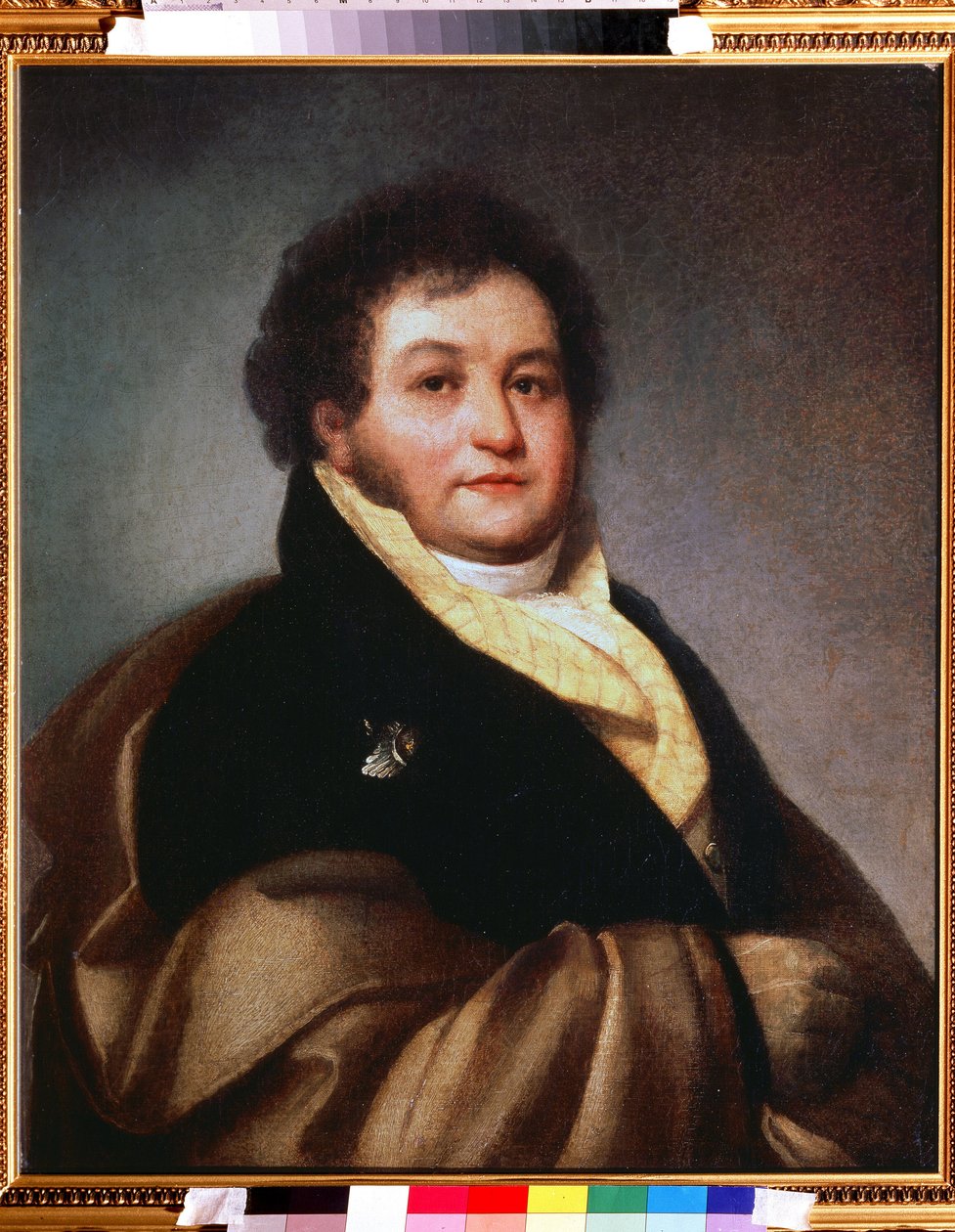 صورة للكونت فاسيلي موسين بوشكين بروس (موسين بوشكين بروس) (1773-1836) (صورة للكونت فاسيلي موسين بوشكين بروس). لوحة لأوريست أداموفيتش كيبرينسكي (كيبرينسكي) (1782-1836) ، زيت على قماش بواسطة أوريست أداموفيتش كيبرينسكي
