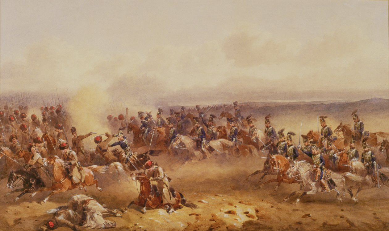 هرب سرب من الفرسان العاشر الروس في تشيرنايا ، 16 أغسطس 1855 ، 1890 بواسطة أورلاندو نوري