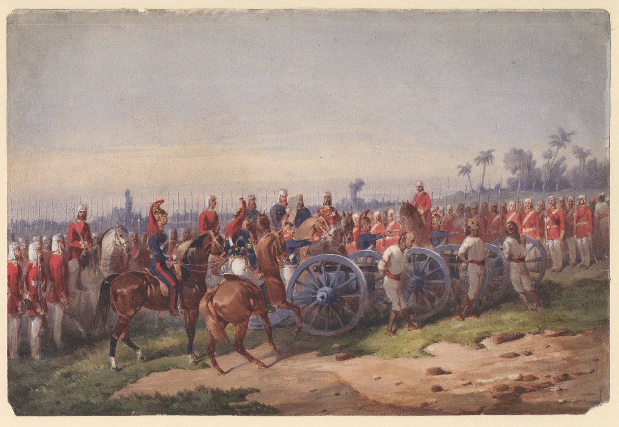 التنفيذ au pistolet - النفخ من مسدس - نوري ، أورلاندو (1832-1901) - 1858 - ألوان مائية على ورق - 33،4x49،7 - مجموعة خاصة بواسطة أورلاندو نوري