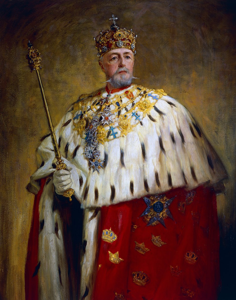 Portrait of Oscar II (oil on canvas) بواسطة أوسكار جوستاف بجوك