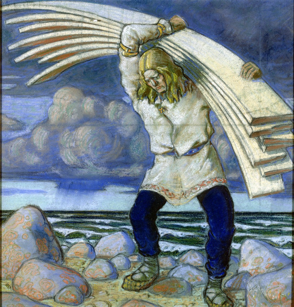 Kalevipoeg حمل المجالس ، 1914 بواسطة أوسكار كاليس