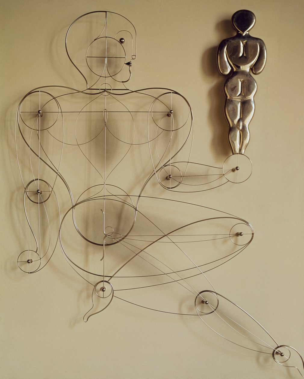 Homo, wire figure with rear view figure in its hand بواسطة أوسكار شليمر