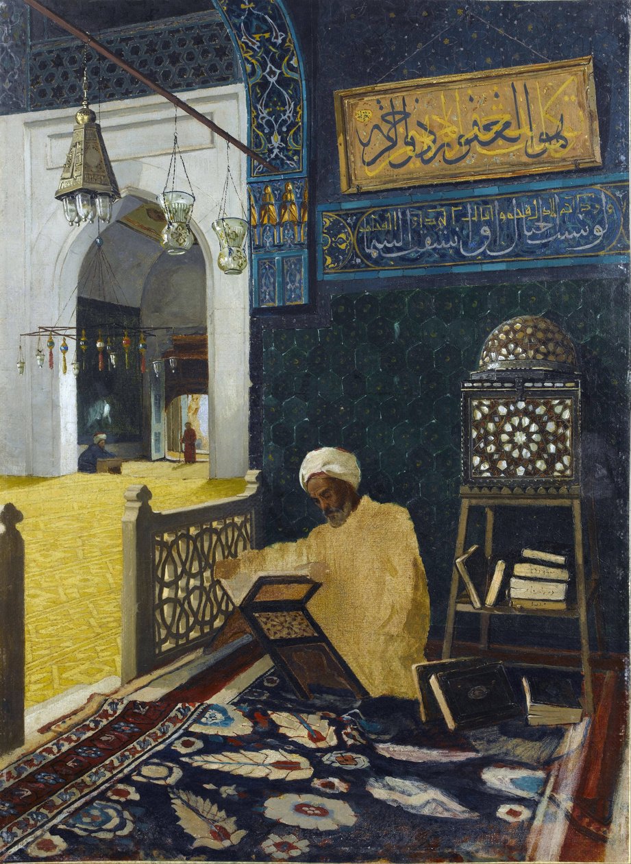 تلاوة القرآن - Peinture de Osman Hamdi Bey بواسطة عثمان حمدي بك