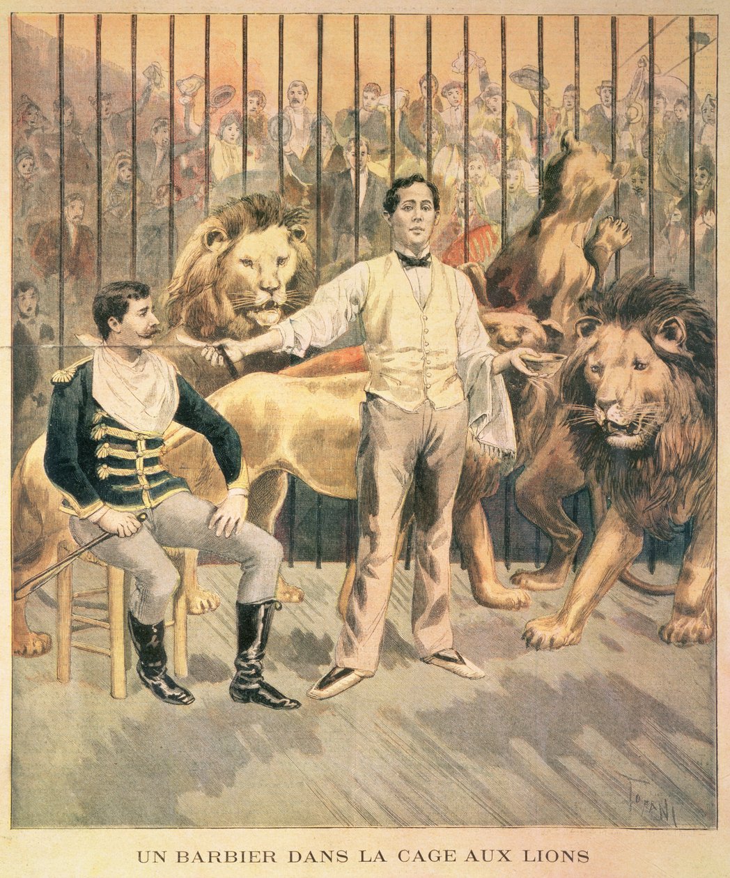 حلاق في قفص الأسود ، 1894 بواسطة اوزوالدو بعد توفاني