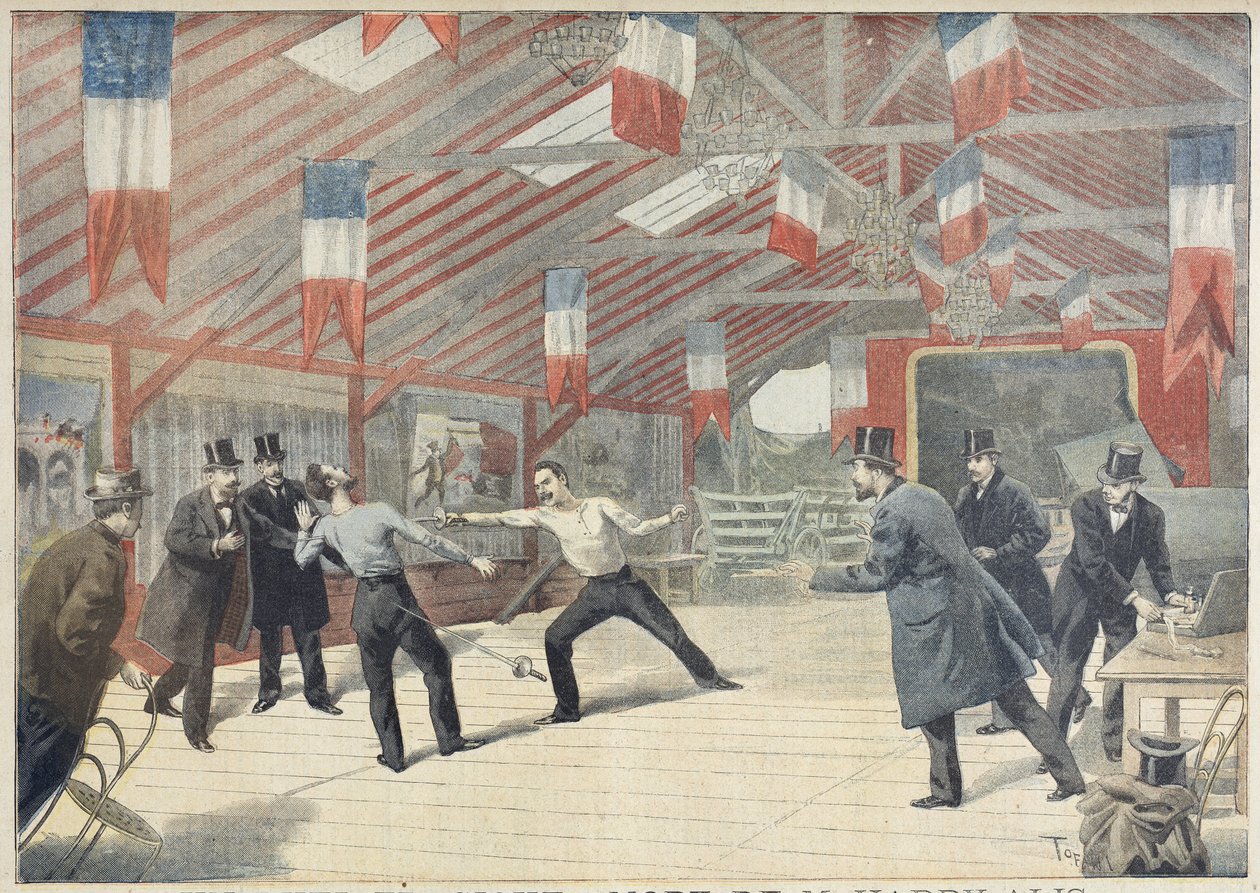 مبارزة مأساوية: وفاة السيد Harry Alis ، من "Le Petit Journal" ، 17 مارس 1895 بواسطة أوزوالدو توفاني