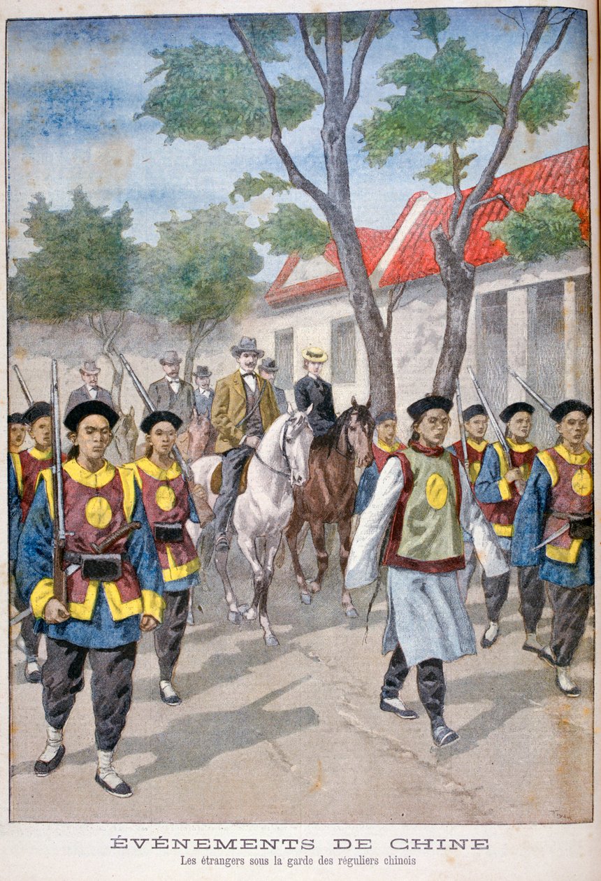 أجنبي تحت حراسة الجيش الصيني النظامي ، الصين ، 1900. بواسطة أوزوالدو توفاني