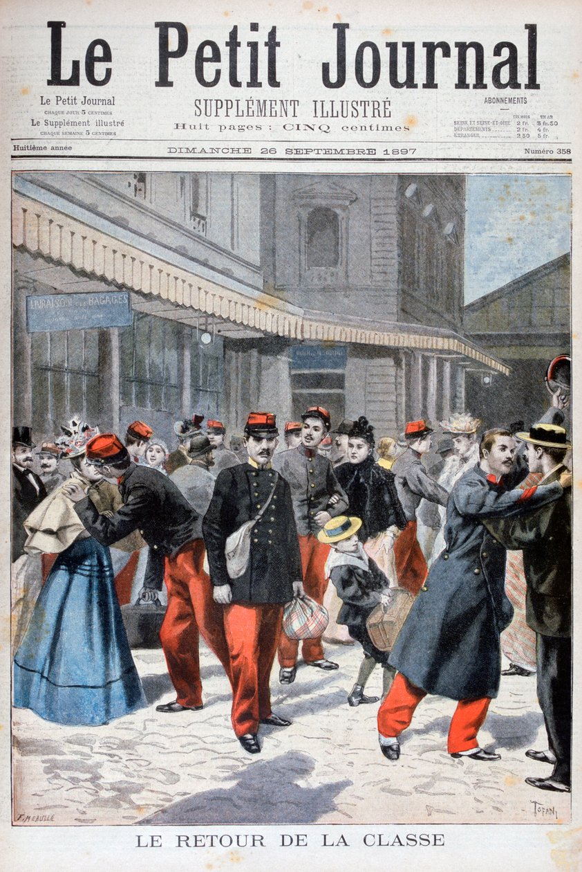 عودة الجنود الفرنسيين إلى ديارهم ، فرنسا ، 1897 بواسطة أوزوالدو توفاني