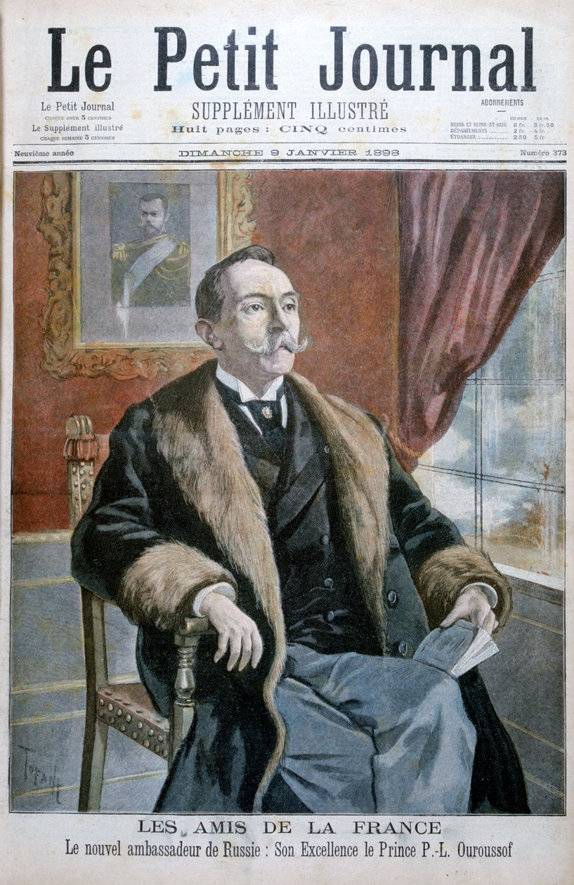 الأمير PL Ouroussof ، سفير روسيا الجديد ، 1898 بواسطة أوزوالدو توفاني
