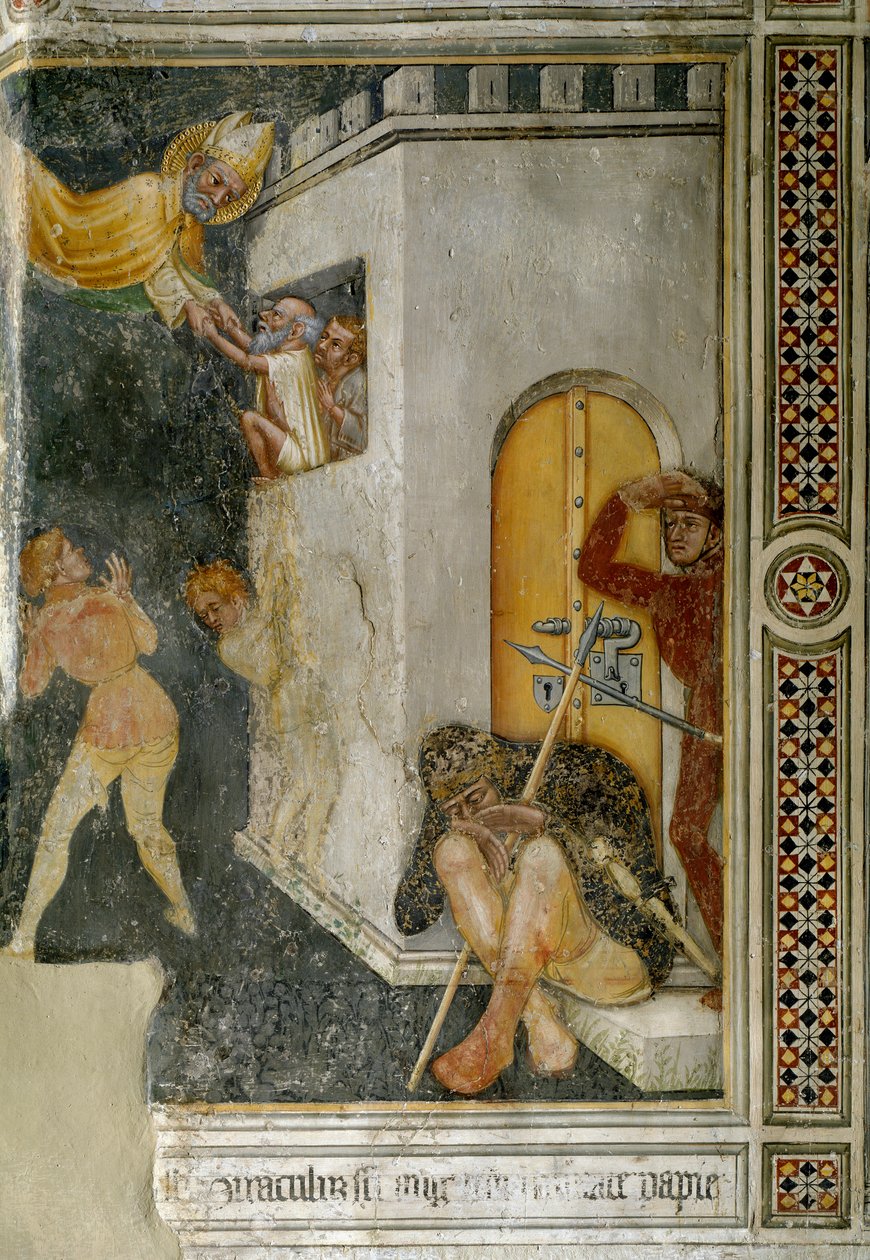 معجزة القديس أوغسطين ، إطلاق سراح سجين بريء (Fresco بواسطة أوتافيانو نيلي