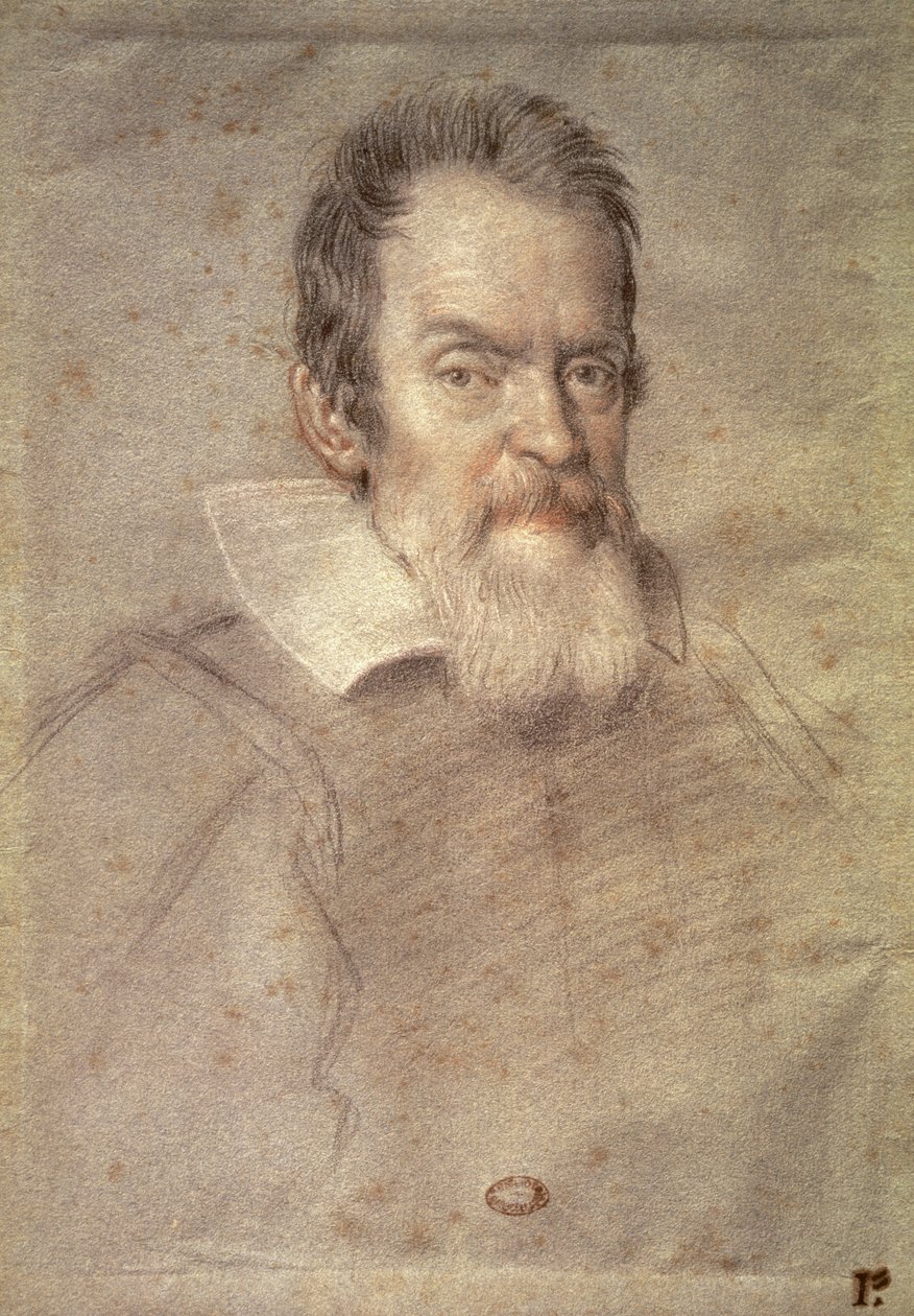 صورة لجاليليو جاليلي (1564-1642) عالم الفلك والفيزيائي (رسم) بواسطة أوتافيو ماريو ليوني