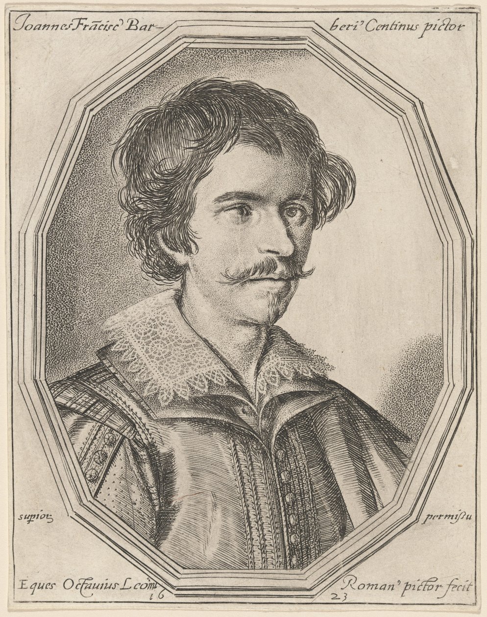 Giovanni Francesco Barbieri الملقب بـ Guercino بواسطة أوتافيو ليوني