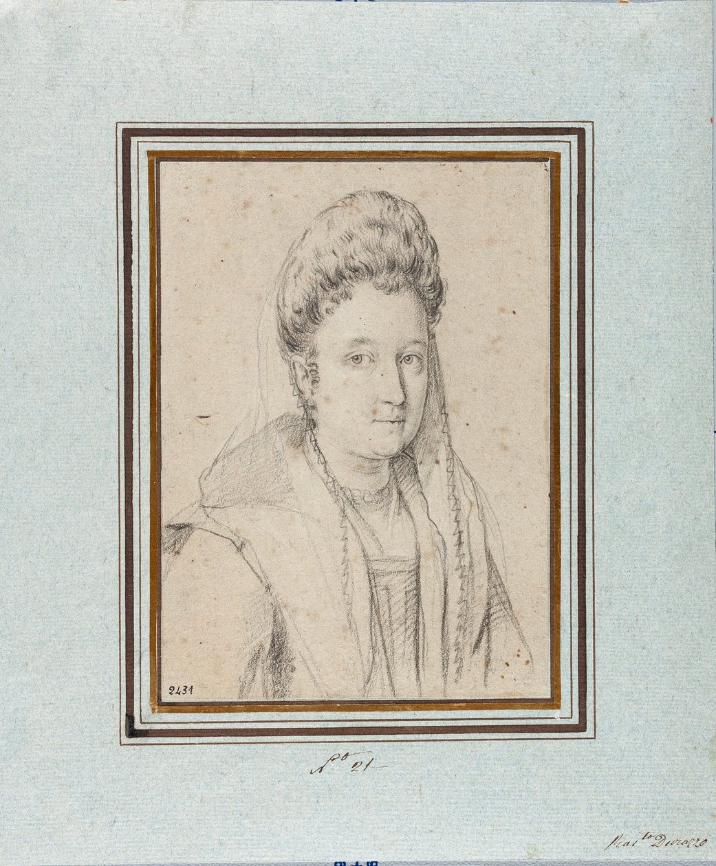 صورة لكوستانزا سفورزا دي سانتا فلورا (1550-1617) ، دوقة سورا وزوجة جياكومو بونكومباني رسم بواسطة أوتافيو ليوني (1578-1630) الجينات ، Musei di Strada Nuova ، الجرد 2431 بواسطة أوتافيو ماريو ليوني