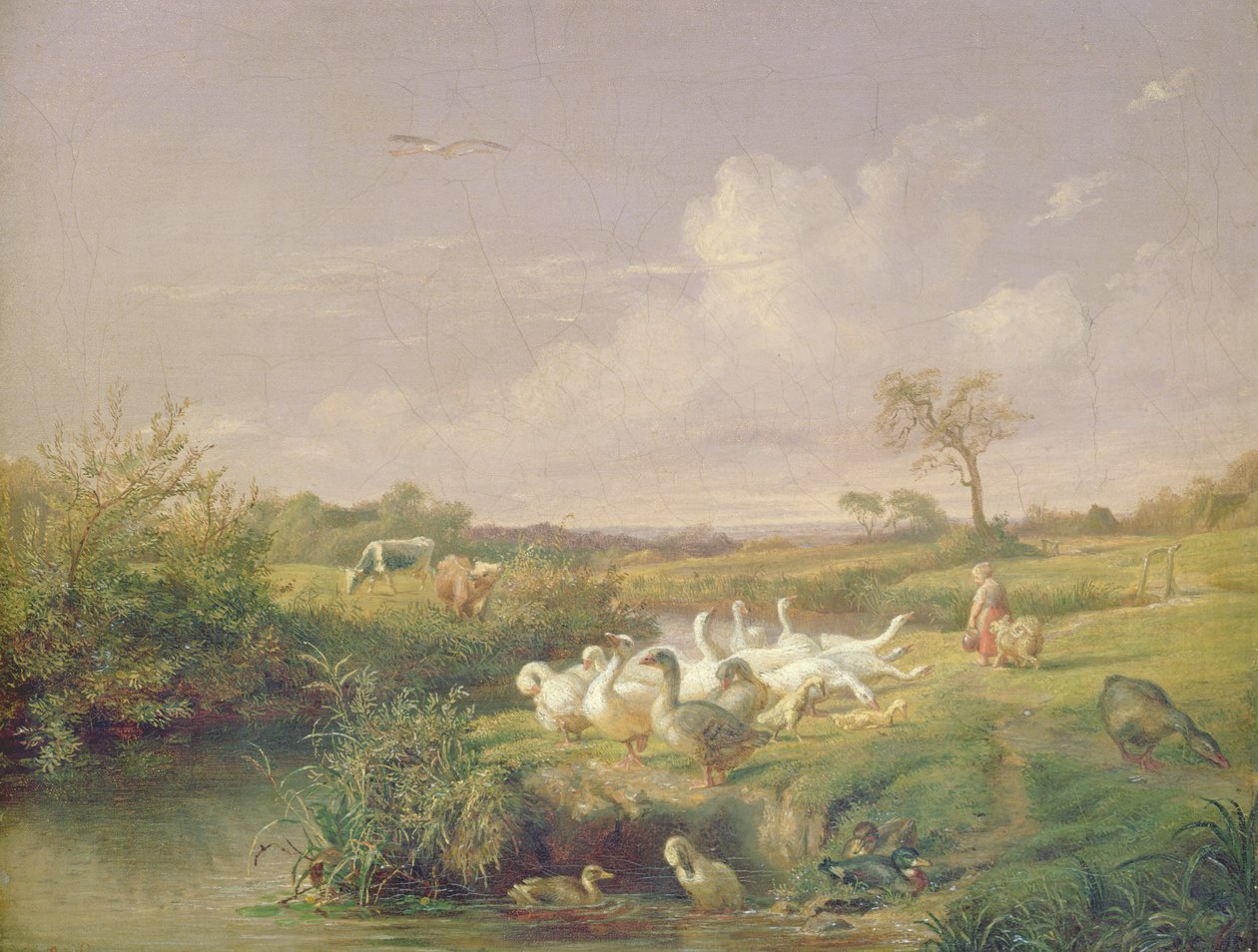 رعي الأوز ، 1854 بواسطة أوتو سبيكر