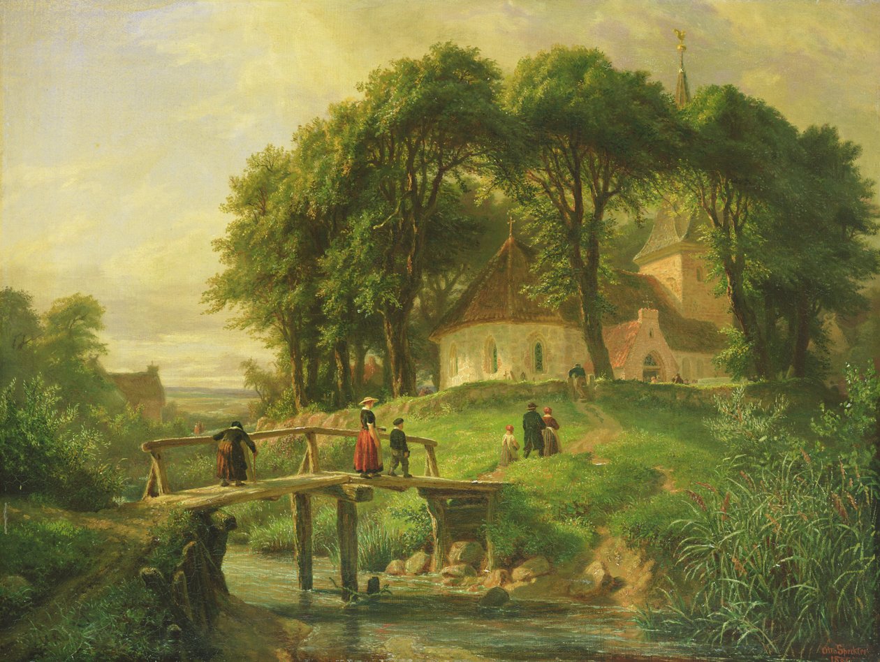 الذهاب إلى الكنيسة في Alt-Rahlstedt ، 1861 بواسطة أوتو سبيكر